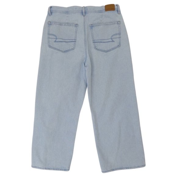 American Eagle Wide Leg Crop Denim Jean - Picture 2 of 14